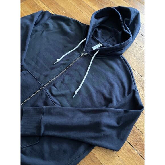 UNDER ARMOUR Black /Grey Full Zip Cotton Hoodie Mens sz M - Picture 4 of 9